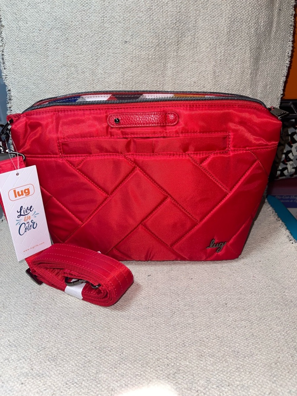 Lug Flare Crossbody NEW Poppy Red